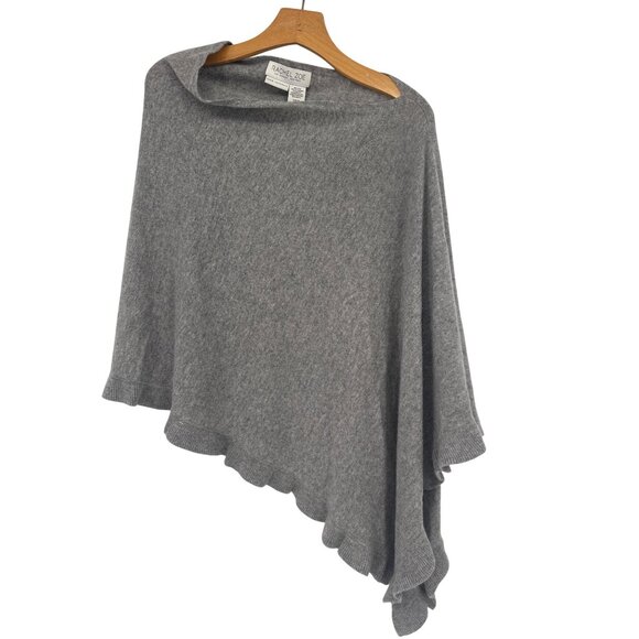 Rachel Zoe Gray 100% Cashmere sweater Asymmetrical Poncho One Size womens - Picture 1 of 3